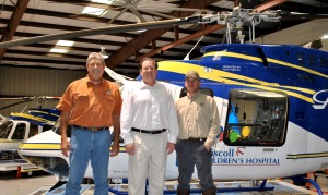 Pictured above (L to R): David Kelly- Laborcitas Creek Ranch, LP- Ranch Manager, Tom Klassen- HALO-Flight, Inc. – Executive Director and Jonathan Dodd- The Hollywood Camp, LLC- Camp Manager